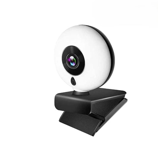 1080P 2K HD Webcam with Ring Light – Autofocus – USB Driver Free – Noise Reduction Mic For PC