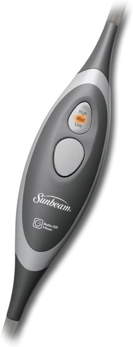 Electric Royal Luxe Microplush Heated Blanket, 12 Heat Settings, 12-Hour Auto Shut-Off, Fast Heating, Warm & Cozy, Machine Washable, Dove Gray Color, Full (84" x 72")