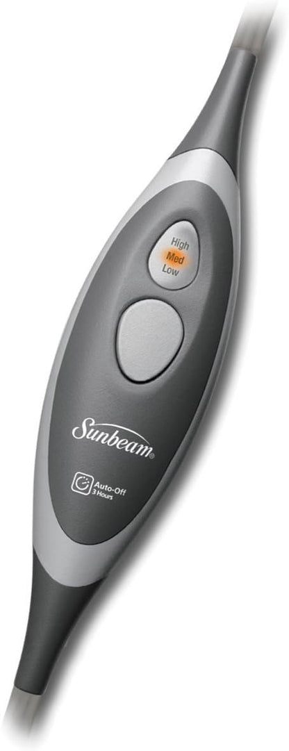 Electric Royal Luxe Microplush Heated Blanket, 12 Heat Settings, 12-Hour Auto Shut-Off, Fast Heating, Warm & Cozy, Machine Washable, Dove Gray Color, Full (84" x 72")