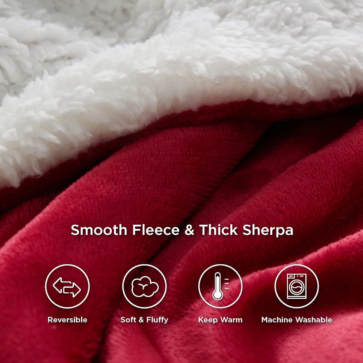 GentleSoft Sherpa Fleece Throw Blanket Twin Size for Couch - Thick and Warm Throw for Women and Men, Soft Fuzzy Plush Blanke for Winter, Grey, 60x80 Inches