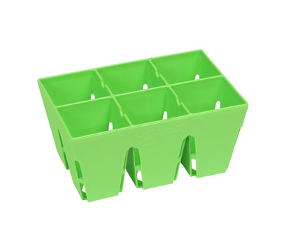 6-Cell Tray Inserts, durable, colorful and ideal for growing different plants