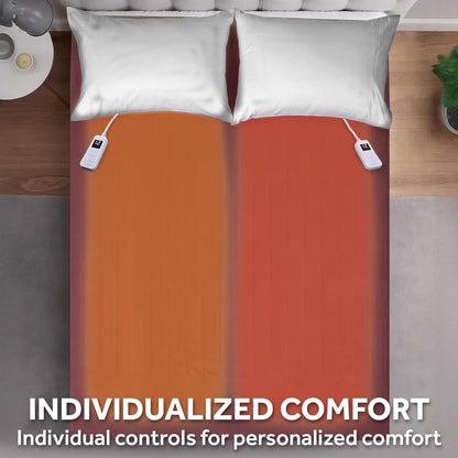 Electric Royal Luxe Microplush Heated Blanket, 12 Heat Settings, 12-Hour Auto Shut-Off, Fast Heating, Warm & Cozy, Machine Washable, Dove Gray Color, Full (84" x 72")