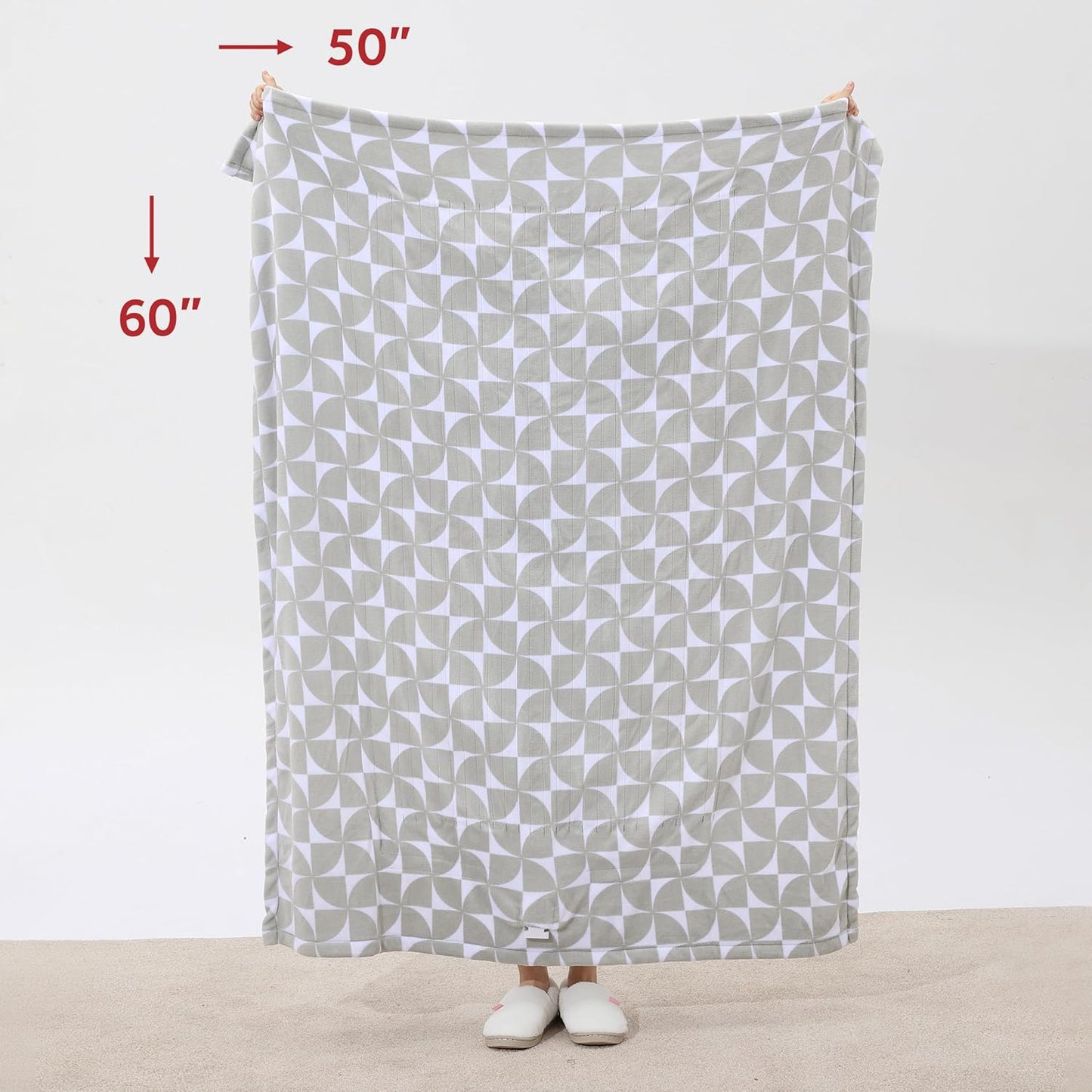 Electric Royal Luxe Microplush Heated Blanket, 12 Heat Settings, 12-Hour Auto Shut-Off, Fast Heating, Warm & Cozy, Machine Washable, Dove Gray Color, Full (84" x 72")