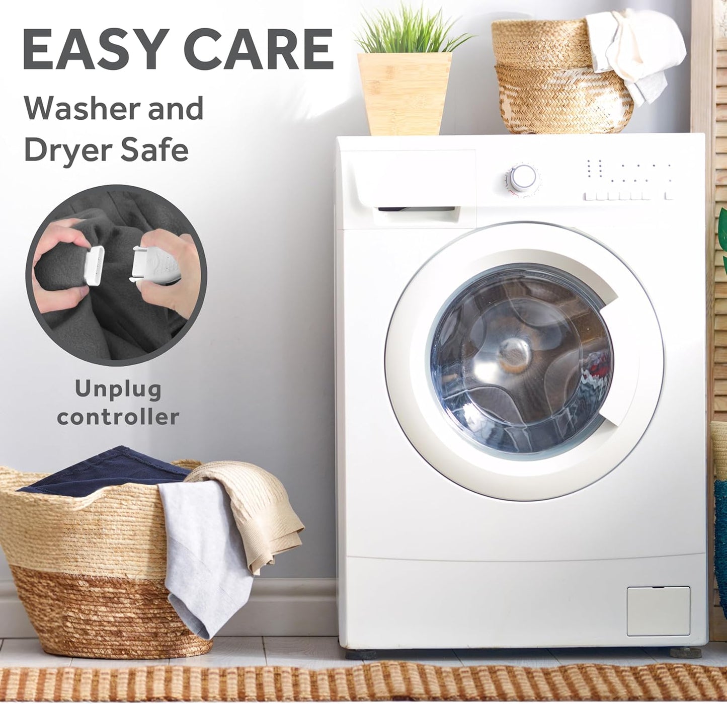 Electric Royal Luxe Microplush Heated Blanket, 12 Heat Settings, 12-Hour Auto Shut-Off, Fast Heating, Warm & Cozy, Machine Washable, Dove Gray Color, Full (84" x 72")