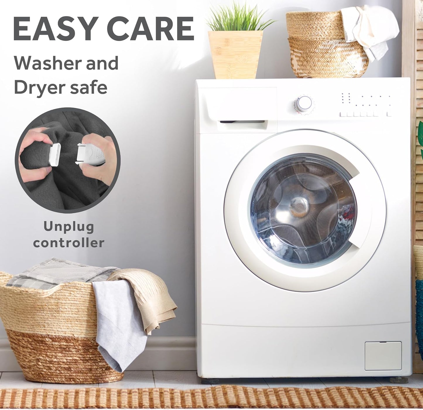 Electric Royal Luxe Microplush Heated Blanket, 12 Heat Settings, 12-Hour Auto Shut-Off, Fast Heating, Warm & Cozy, Machine Washable, Dove Gray Color, Full (84" x 72")