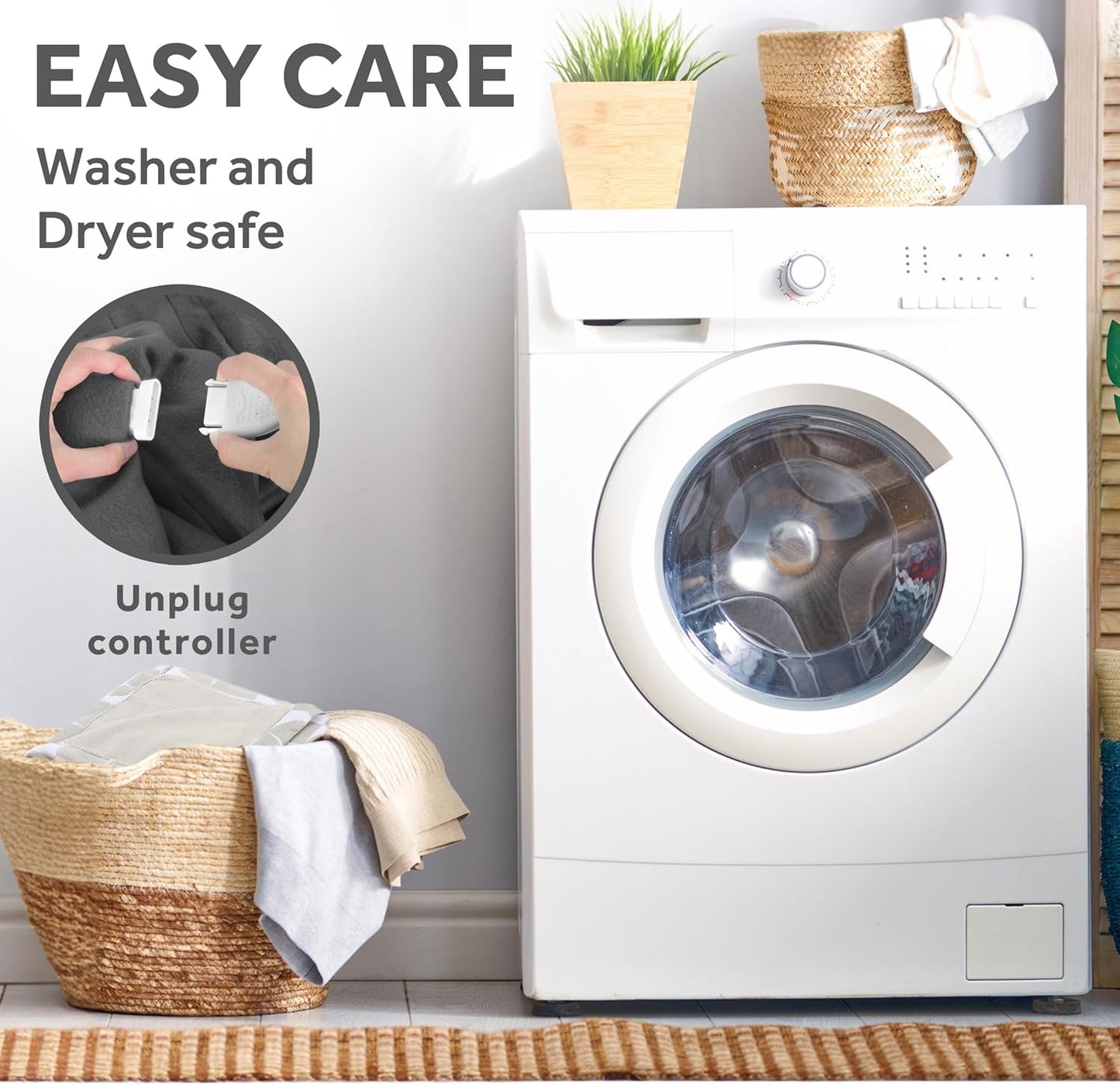 Electric Royal Luxe Microplush Heated Blanket, 12 Heat Settings, 12-Hour Auto Shut-Off, Fast Heating, Warm & Cozy, Machine Washable, Dove Gray Color, Full (84" x 72")