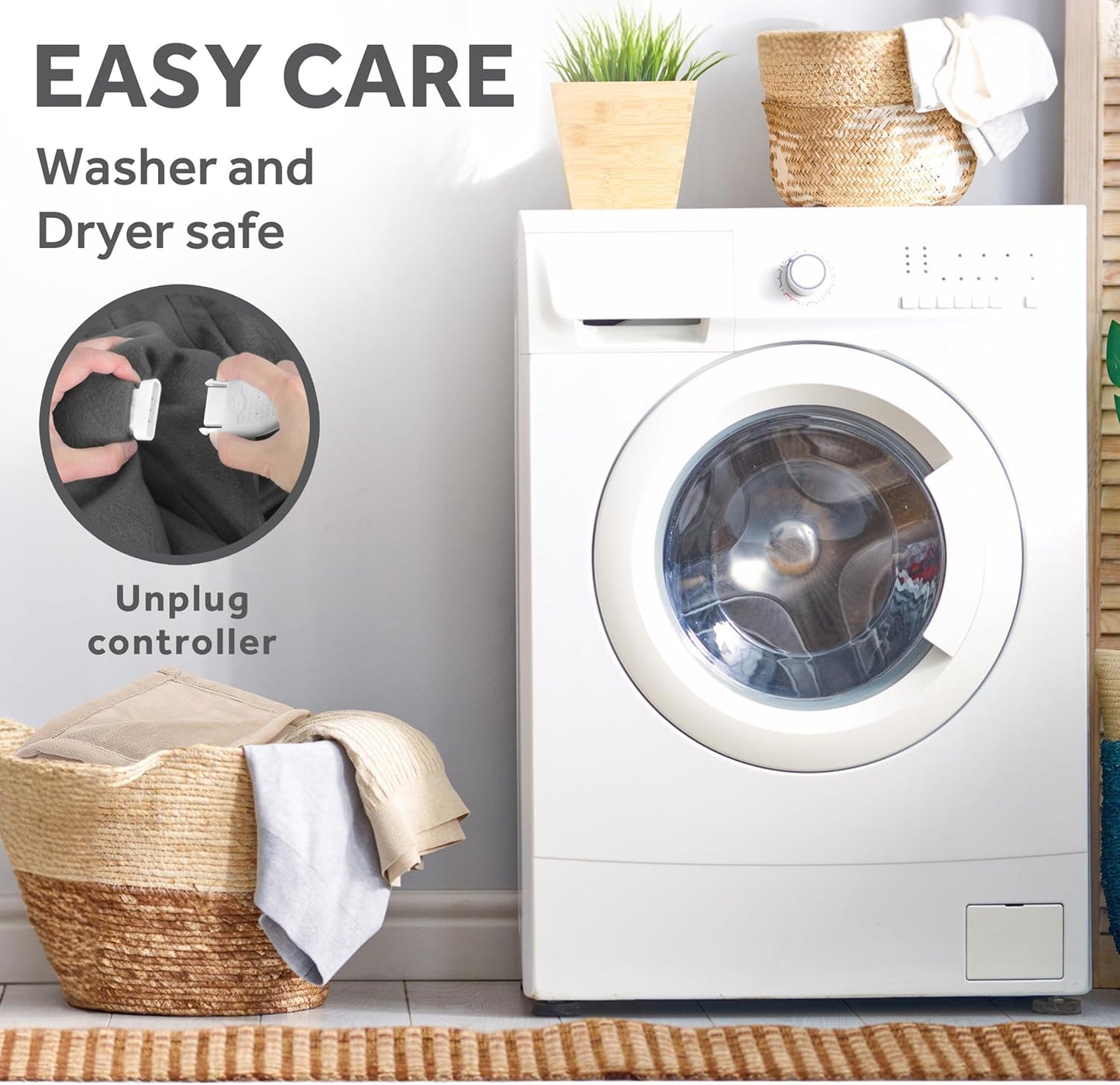 Electric Royal Luxe Microplush Heated Blanket, 12 Heat Settings, 12-Hour Auto Shut-Off, Fast Heating, Warm & Cozy, Machine Washable, Dove Gray Color, Full (84" x 72")