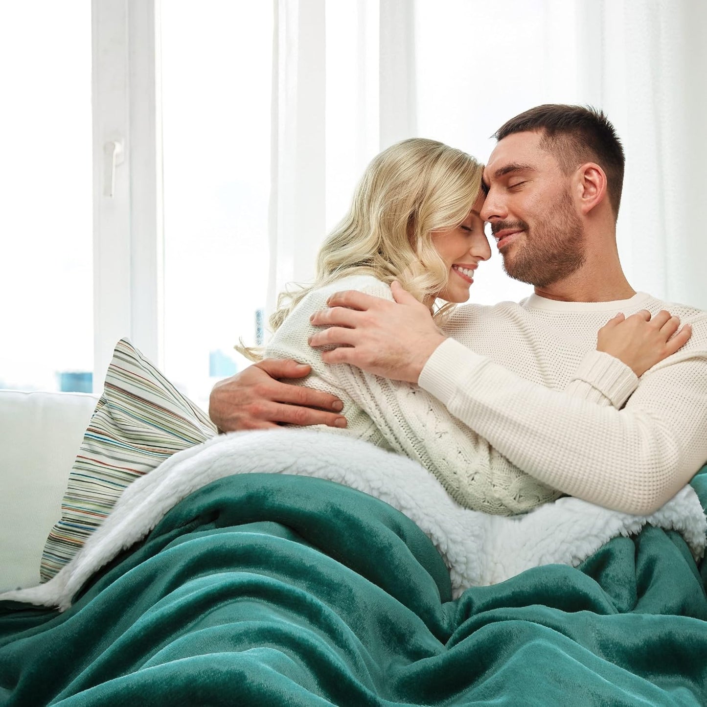 GentleSoft Sherpa Fleece Throw Blanket Twin Size for Couch - Thick and Warm Throw for Women and Men, Soft Fuzzy Plush Blanke for Winter, Grey, 60x80 Inches