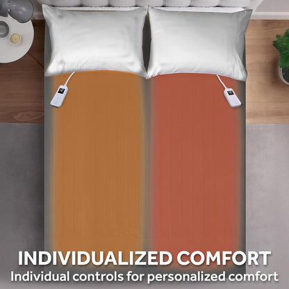 Electric Royal Luxe Microplush Heated Blanket, 12 Heat Settings, 12-Hour Auto Shut-Off, Fast Heating, Warm & Cozy, Machine Washable, Dove Gray Color, Full (84" x 72")