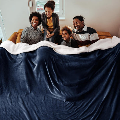 GentleSoft Sherpa Fleece Throw Blanket Twin Size for Couch - Thick and Warm Throw for Women and Men, Soft Fuzzy Plush Blanke for Winter, Grey, 60x80 Inches