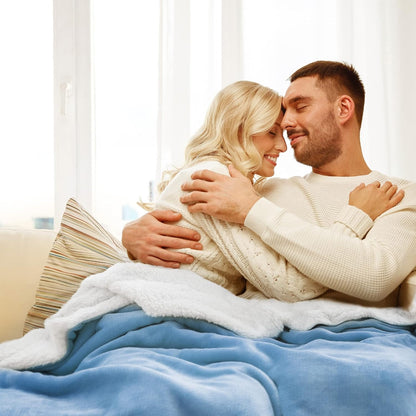 GentleSoft Sherpa Fleece Throw Blanket Twin Size for Couch - Thick and Warm Throw for Women and Men, Soft Fuzzy Plush Blanke for Winter, Grey, 60x80 Inches