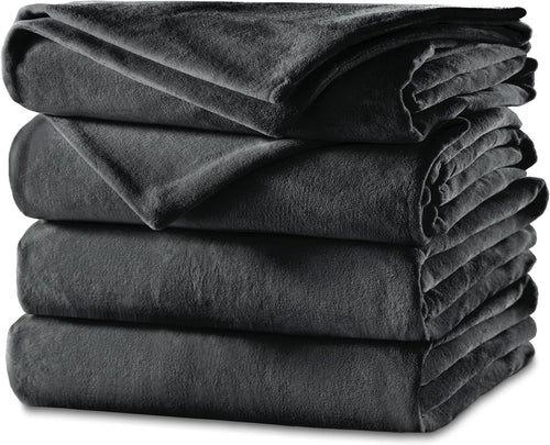 Heated Blanket | Velvet Plush, 10 Heat Settings, Slate, King