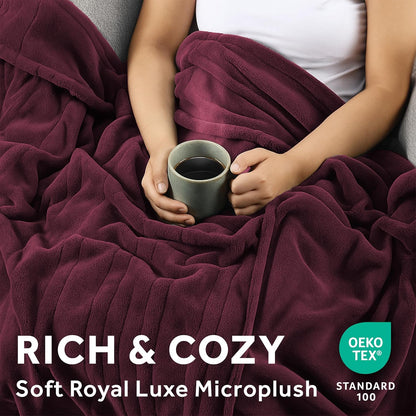 Electric Royal Luxe Microplush Heated Blanket, 12 Heat Settings, 12-Hour Auto Shut-Off, Fast Heating, Warm & Cozy, Machine Washable, Dove Gray Color, Full (84" x 72")