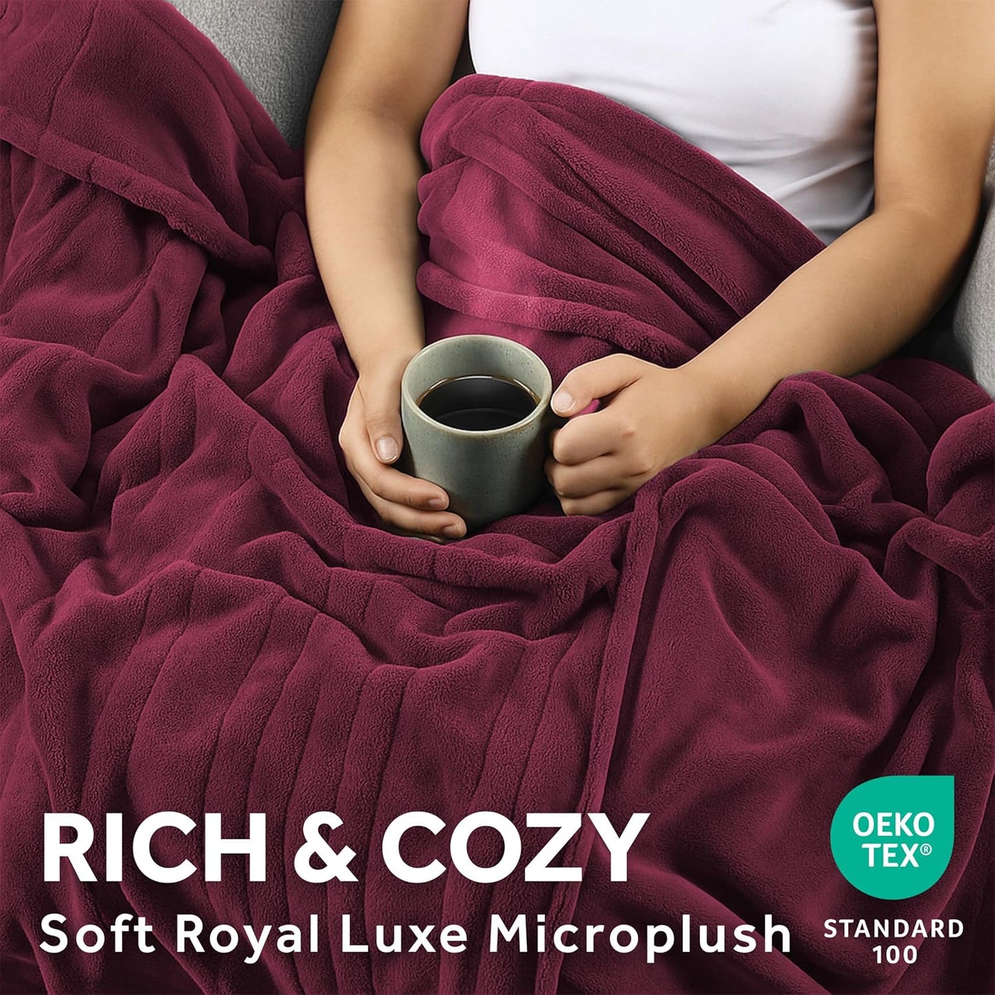 Electric Royal Luxe Microplush Heated Blanket, 12 Heat Settings, 12-Hour Auto Shut-Off, Fast Heating, Warm & Cozy, Machine Washable, Dove Gray Color, Full (84" x 72")