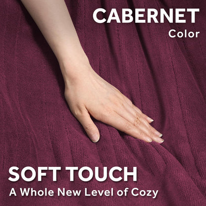 Electric Royal Luxe Microplush Heated Blanket, 12 Heat Settings, 12-Hour Auto Shut-Off, Fast Heating, Warm & Cozy, Machine Washable, Dove Gray Color, Full (84" x 72")