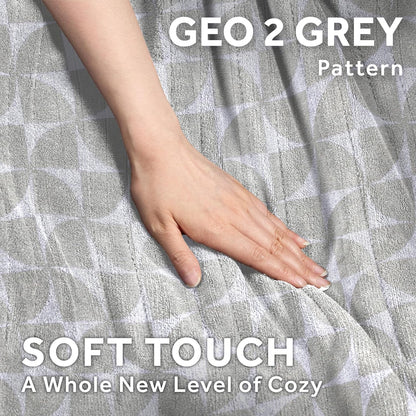 Electric Royal Luxe Microplush Heated Blanket, 12 Heat Settings, 12-Hour Auto Shut-Off, Fast Heating, Warm & Cozy, Machine Washable, Dove Gray Color, Full (84" x 72")