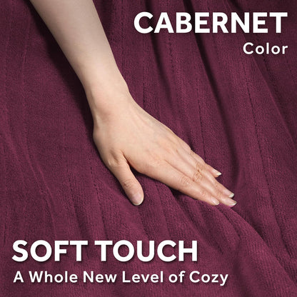 Electric Royal Luxe Microplush Heated Blanket, 12 Heat Settings, 12-Hour Auto Shut-Off, Fast Heating, Warm & Cozy, Machine Washable, Dove Gray Color, Full (84" x 72")