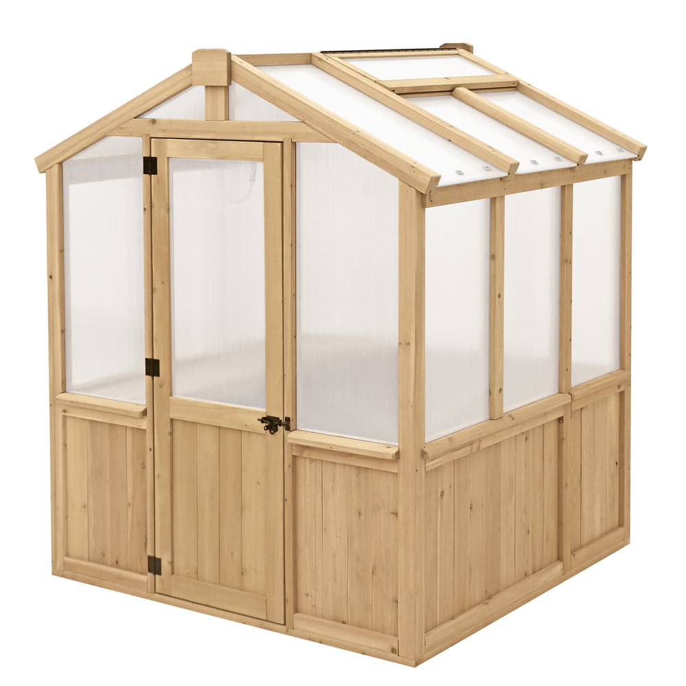 6.7' x 6.0' Meridian Premium Cedar Greenhouse