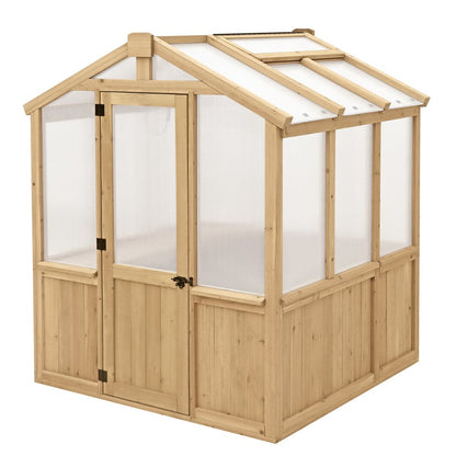 6.7' x 6.0' Meridian Premium Cedar Greenhouse