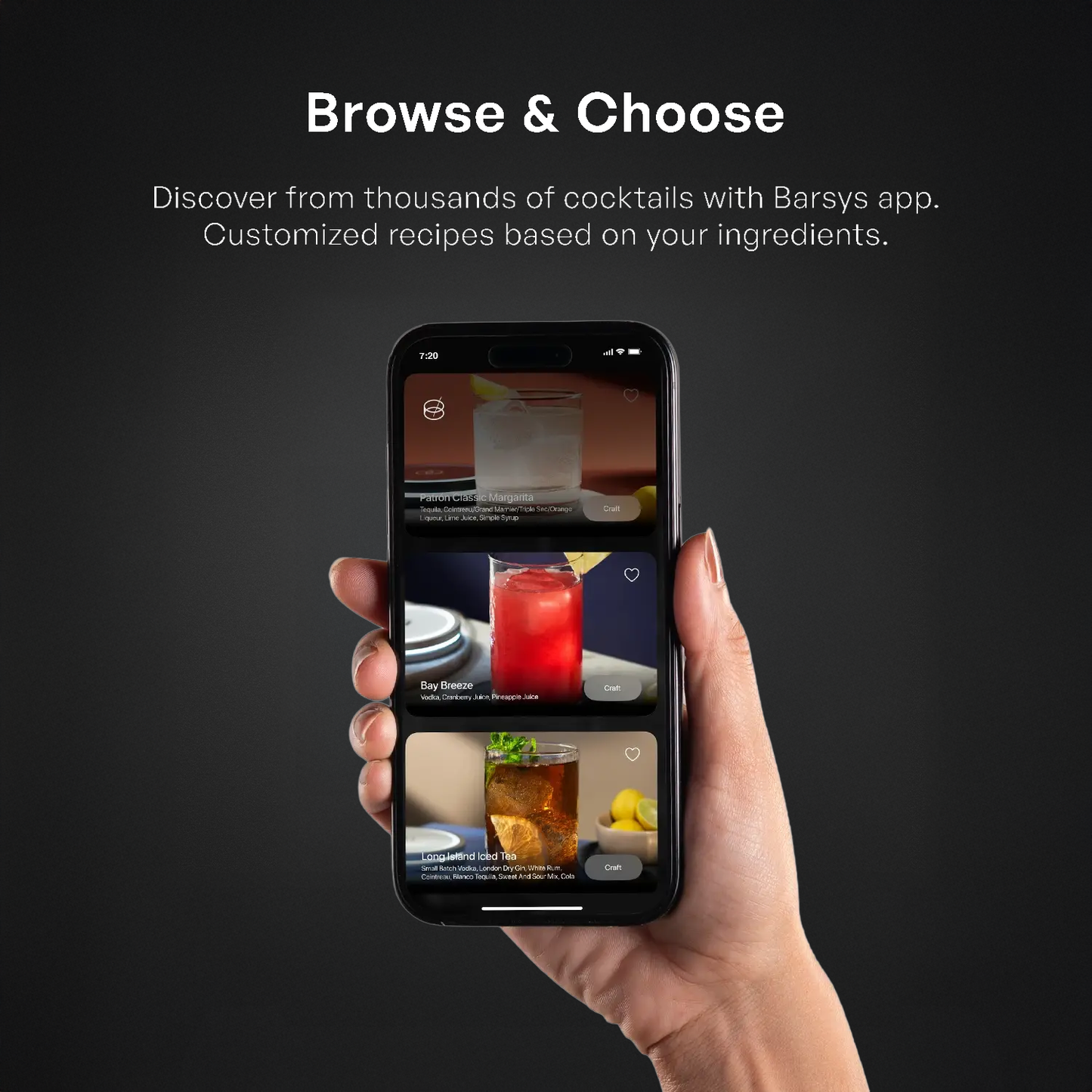 360 Cocktail Mixer Machine | Get Custom Recommendations with the App