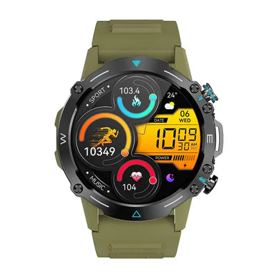 Smartwatch AMOLED Display Voice Calling Smart Watch Men Women Military Grade Toughness Watch 100 Sports Modes
