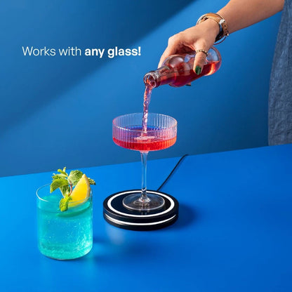 Smart Coaster 2.0 (Black) – Portable Cocktail Maker & Drink Mixer, App-Enable...